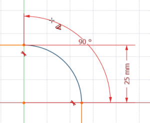 Angle de l'arc