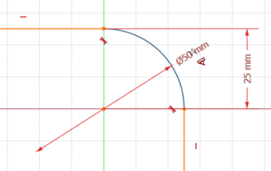 Diamètre de l'arc